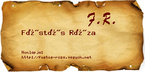 Füstös Róza névjegykártya
