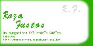 roza fustos business card